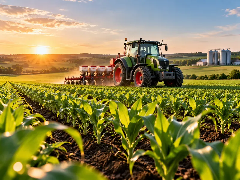 Agriculture: fertiliser and feed in bags, seeds, farm machinery parts