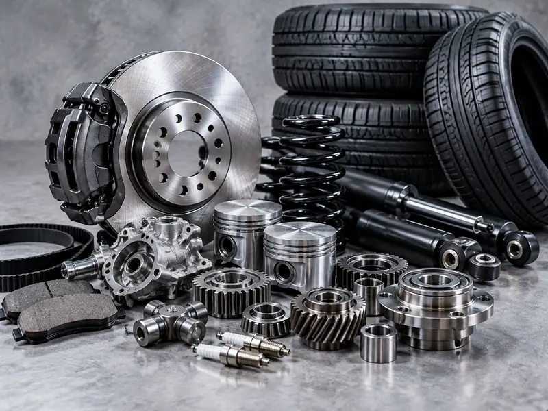 Automotive: spare parts, tyres, components from factories